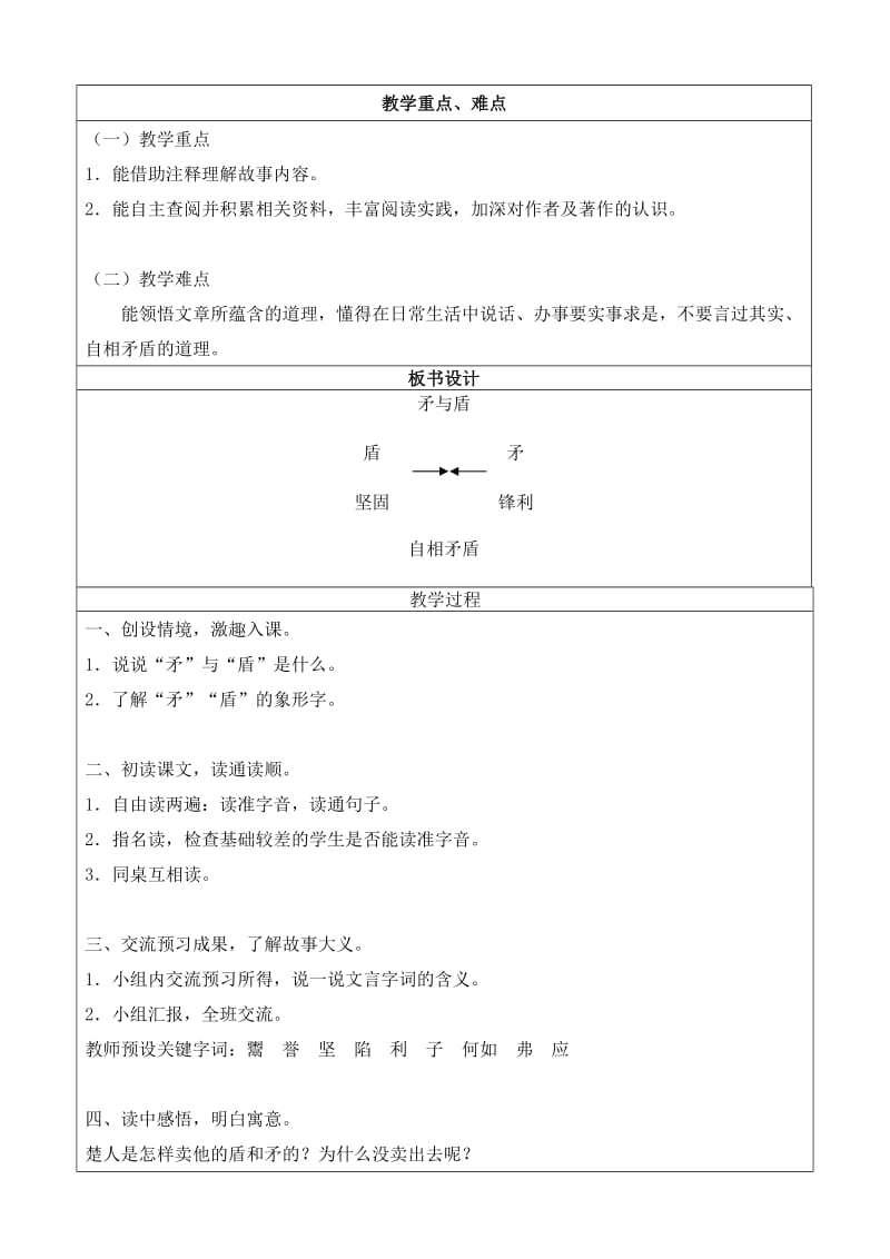 最新《矛与盾》教学设计汇编.doc_第3页