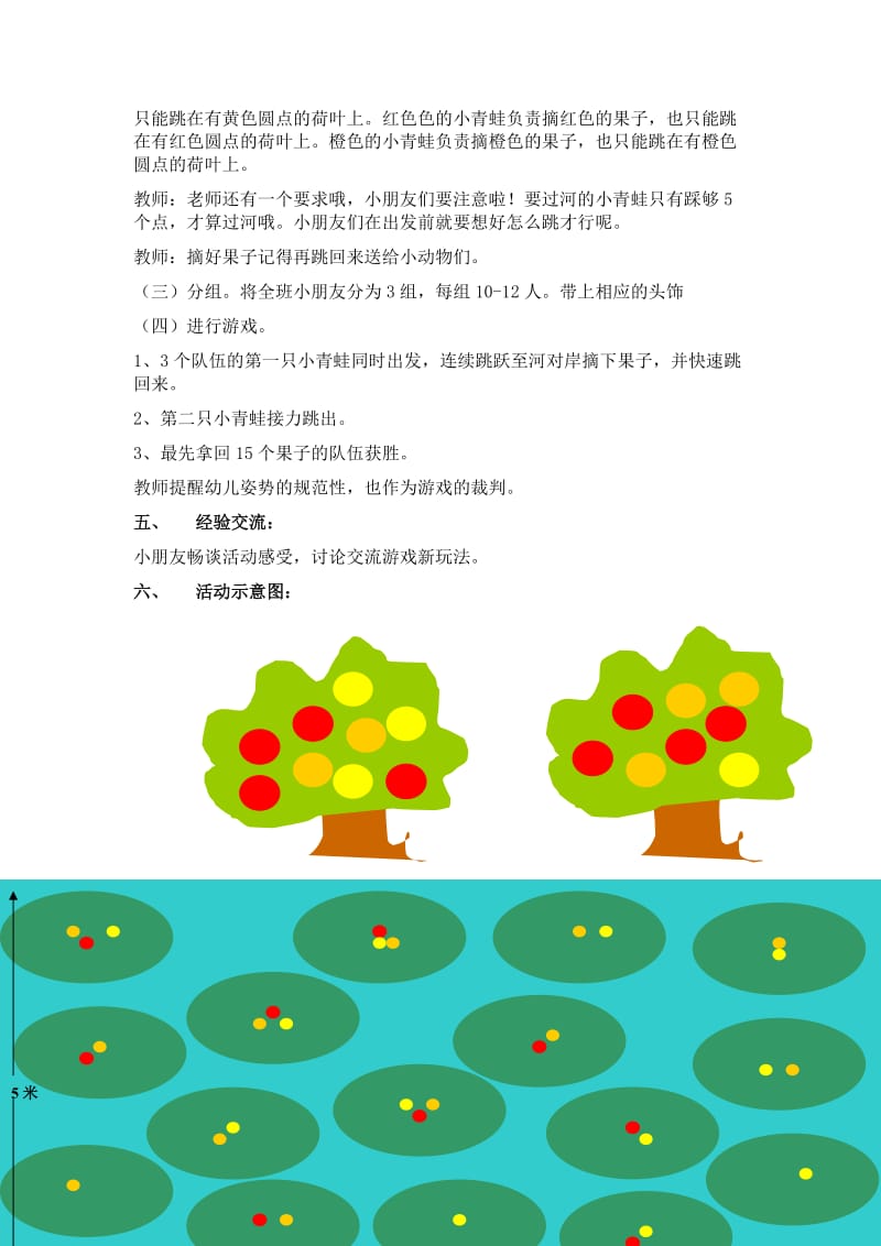 《小青蛙过河找果子》大班幼儿健康教育活动教案[精选文档].doc_第2页