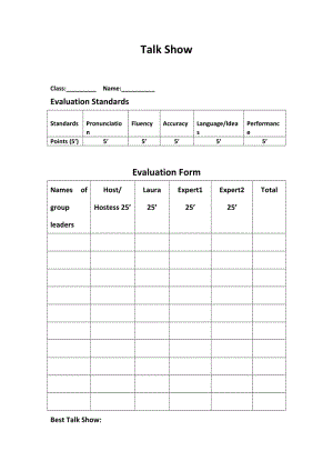 最新TalkShow-EvaluationForm汇编.docx