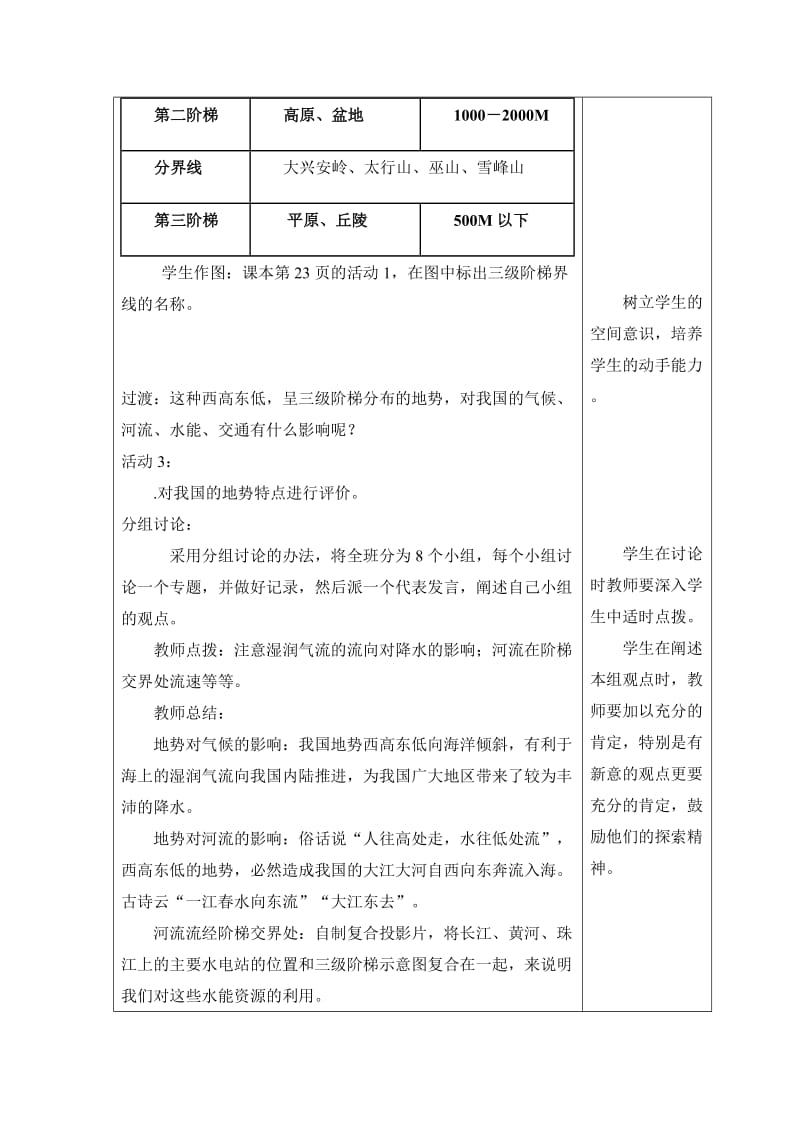 中国地势和地形教学设计[精选文档].doc_第3页