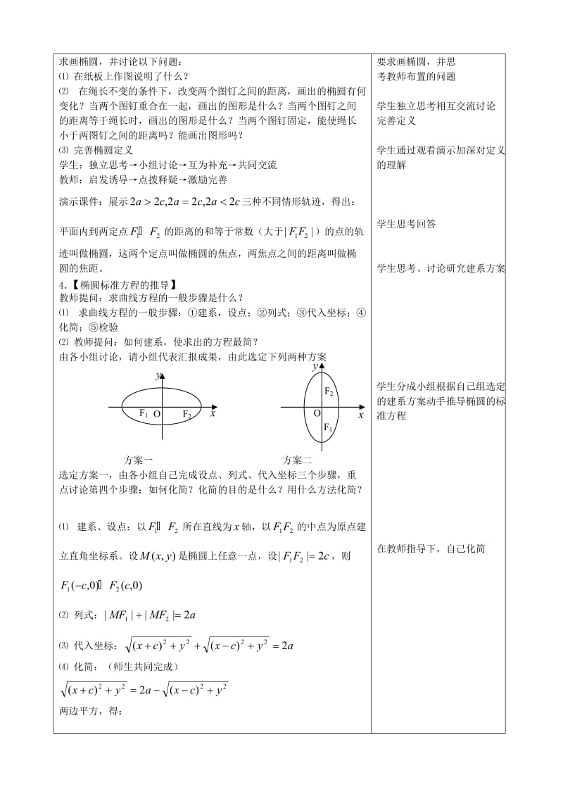 最新椭圆教学设计汇编.doc_第3页