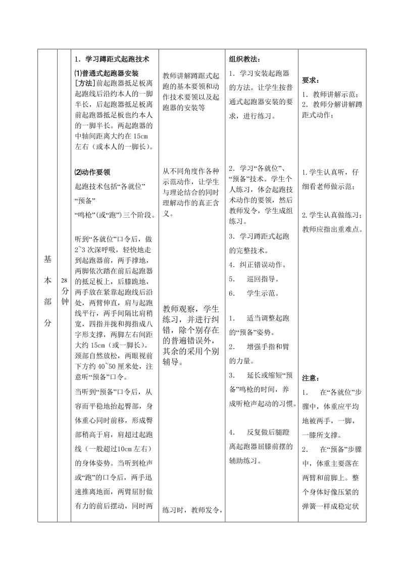 最新初中蹲踞式起跑教案 (2)汇编.doc_第2页