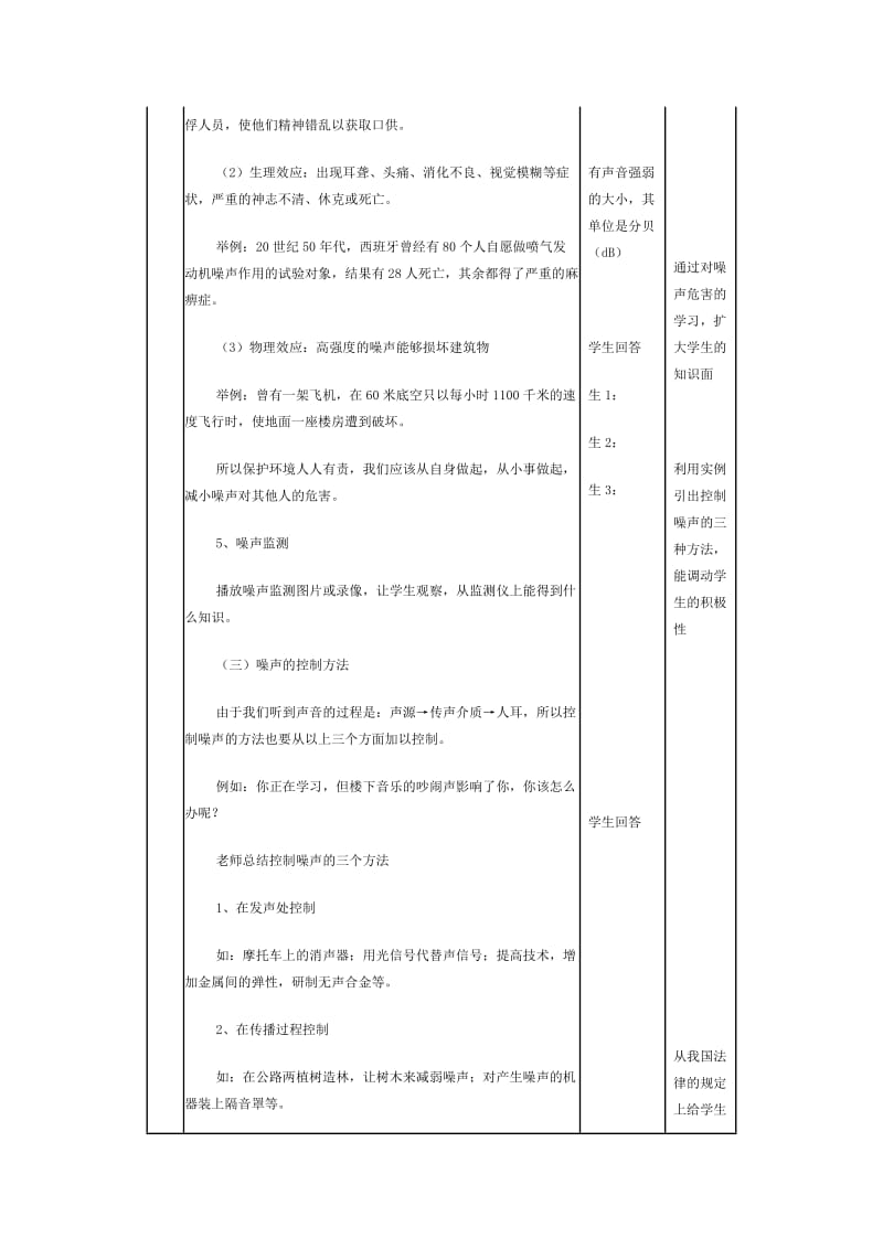 最新噪声的危害和控制”教学案例与设计汇编.doc_第3页