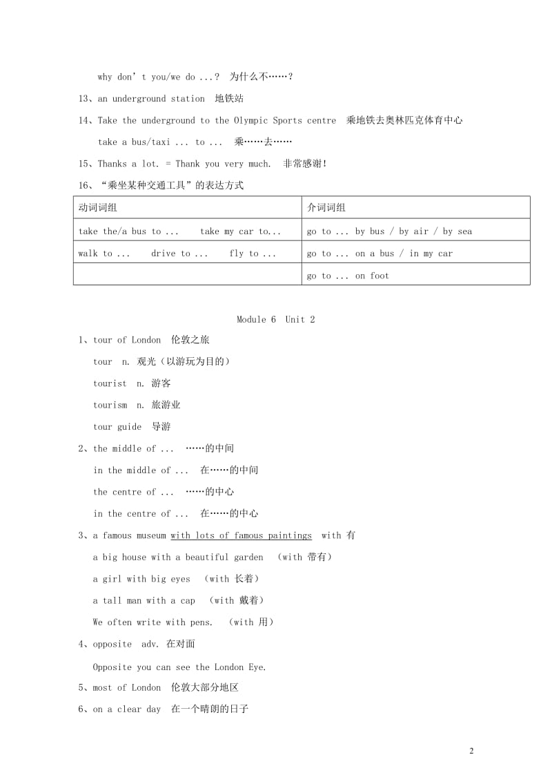 七年级英语下册Module6Aroundtown语言点素材新版外研版201806141165.doc_第2页