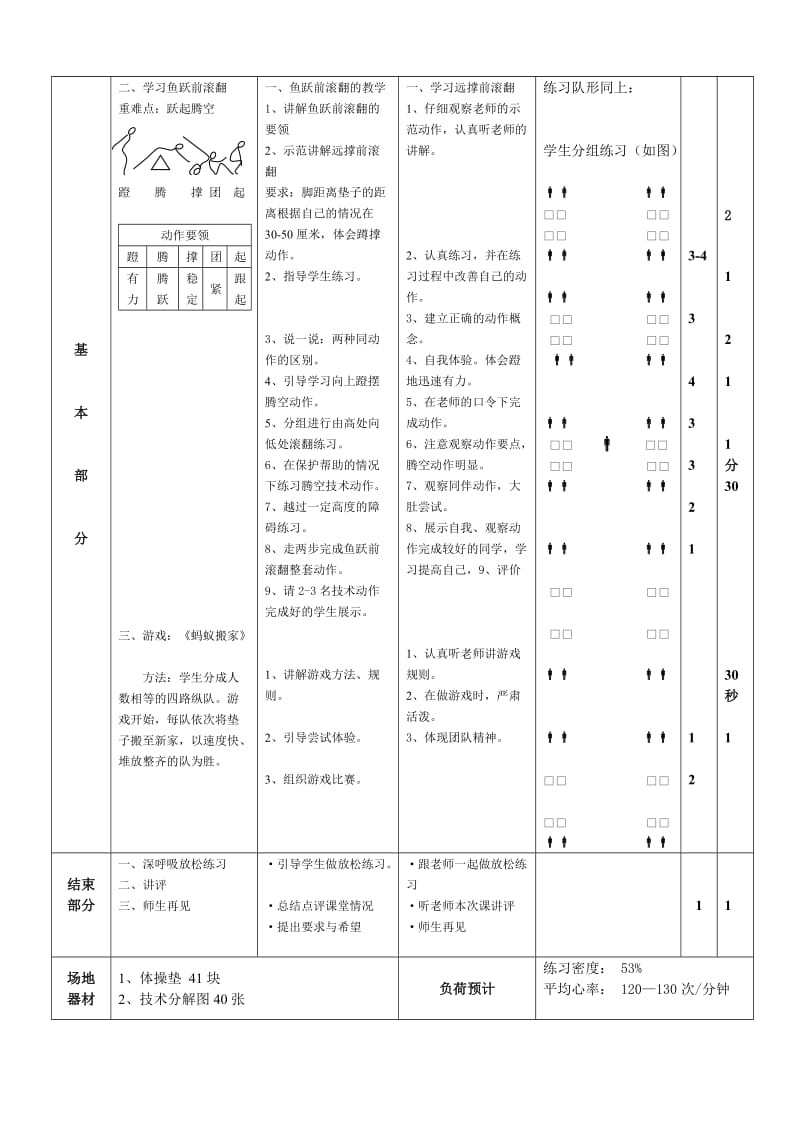 最新八年级鱼跃前滚翻教案汇编.doc_第3页