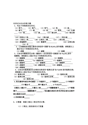 化学式与化合价练习题[精选文档].doc