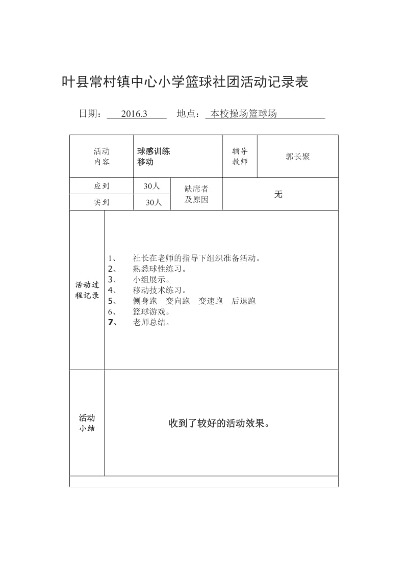 三月活动记录表[精选文档].doc_第1页