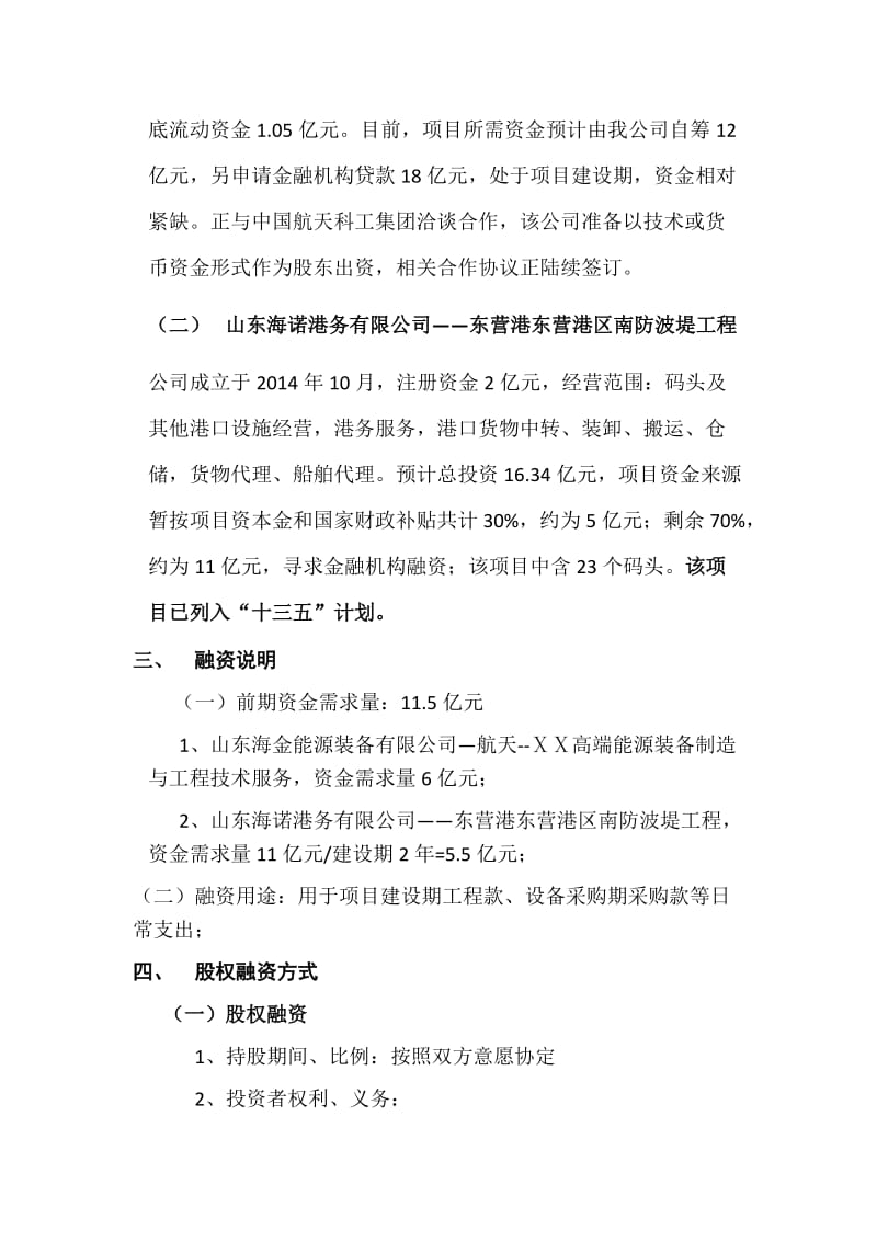 最新集团公司项目融资计划书.docx_第2页