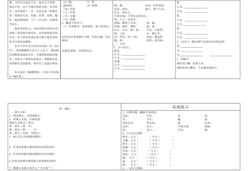 桃花源记导学案[精选文档].doc_第2页