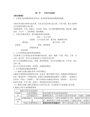 最新人教版高一地理必修一+第一章+行星地球知识点名师优秀教案.doc