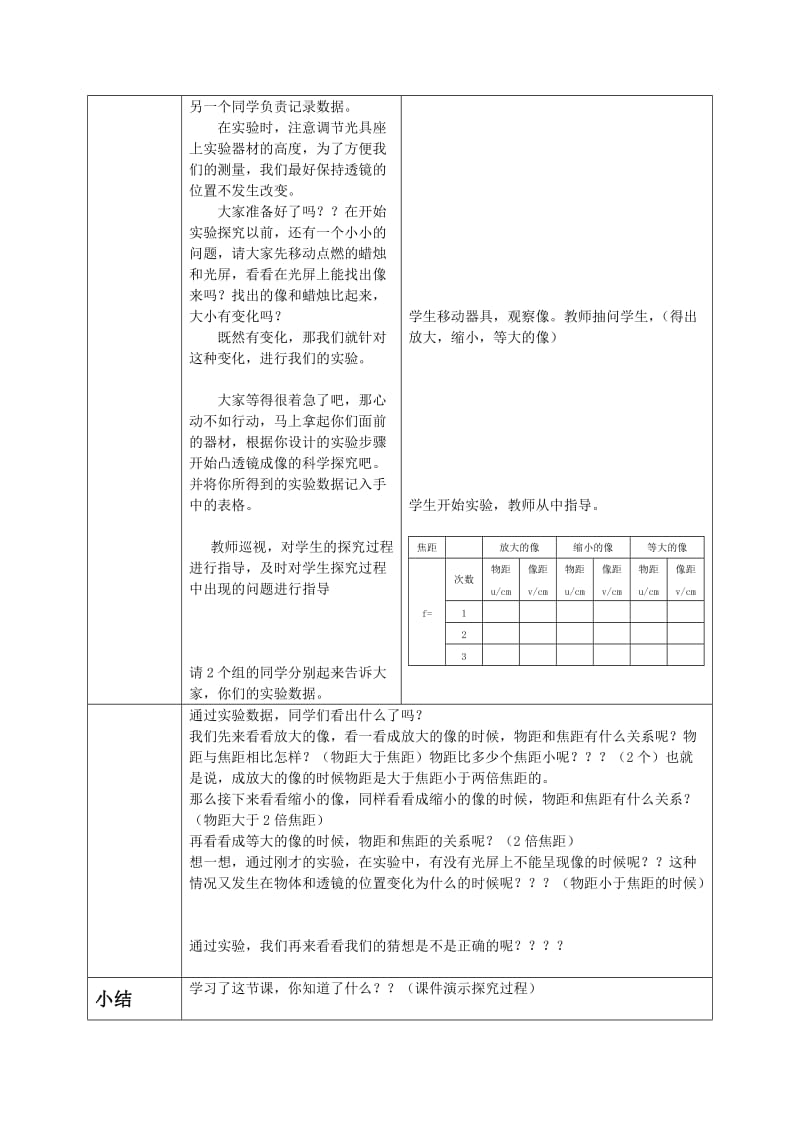 探究凸透镜成像规律教案[精选文档].doc_第3页