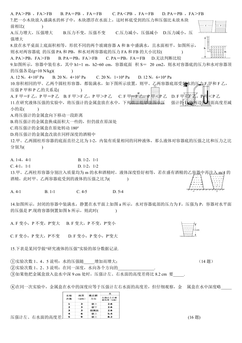 最新液体内部压强_习题汇编.doc_第2页