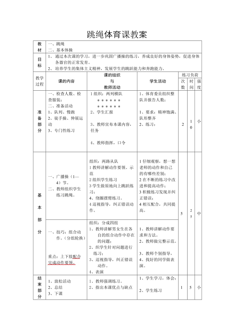 最新跳绳体育课教案x汇编.docx_第1页