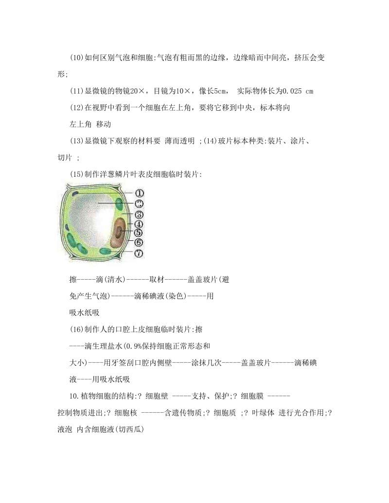 最新[小学]人教版初一生物上册填空式练习及答案名师优秀教案.doc_第3页