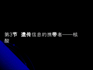 2.3《遗传信息的携带者——核酸》课件（新人教版必修1）申德伟[精选文档].ppt