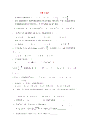 山东省龙口市兰高镇2018年中考数学专题复习数与式训练无答案鲁教版201806091200.doc