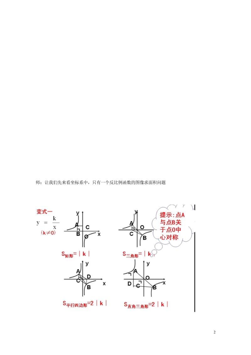 山东省龙口市兰高镇2018年中考数学专题复习反比例函数训练无答案鲁教版201806091188.wps_第2页