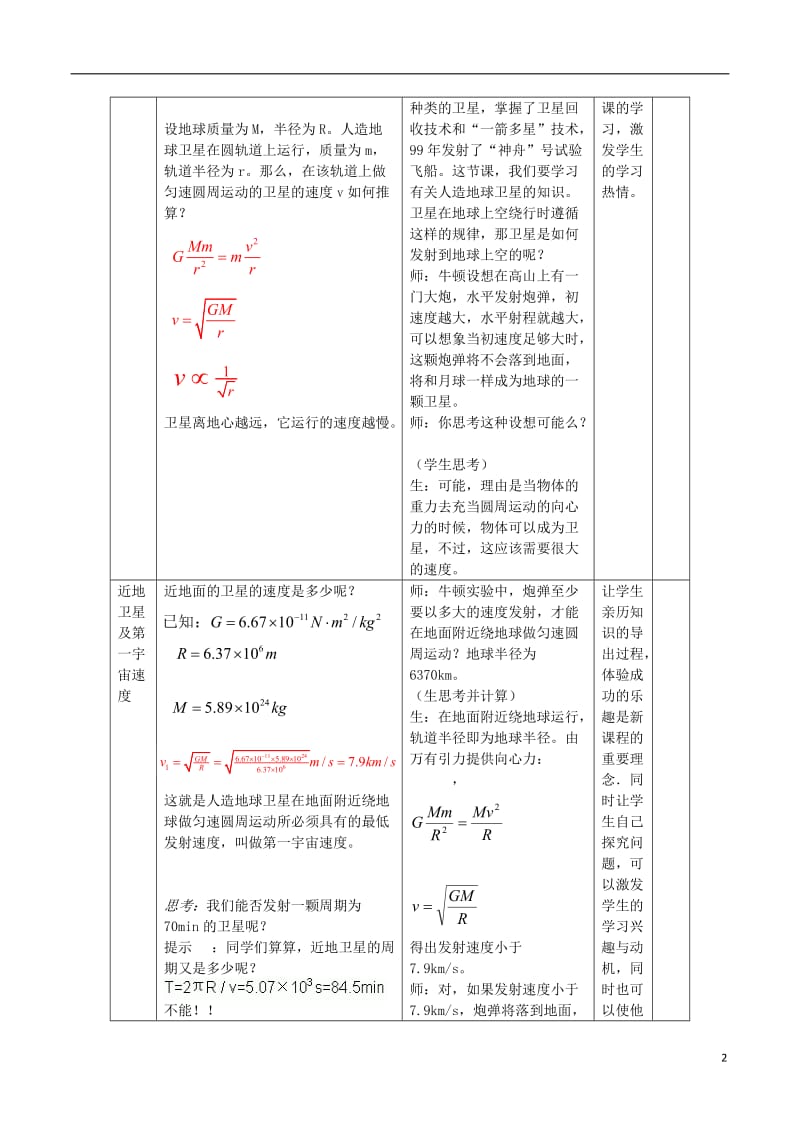 高中物理《飞出地球去》教案沪科版必修2[精选文档].doc_第2页