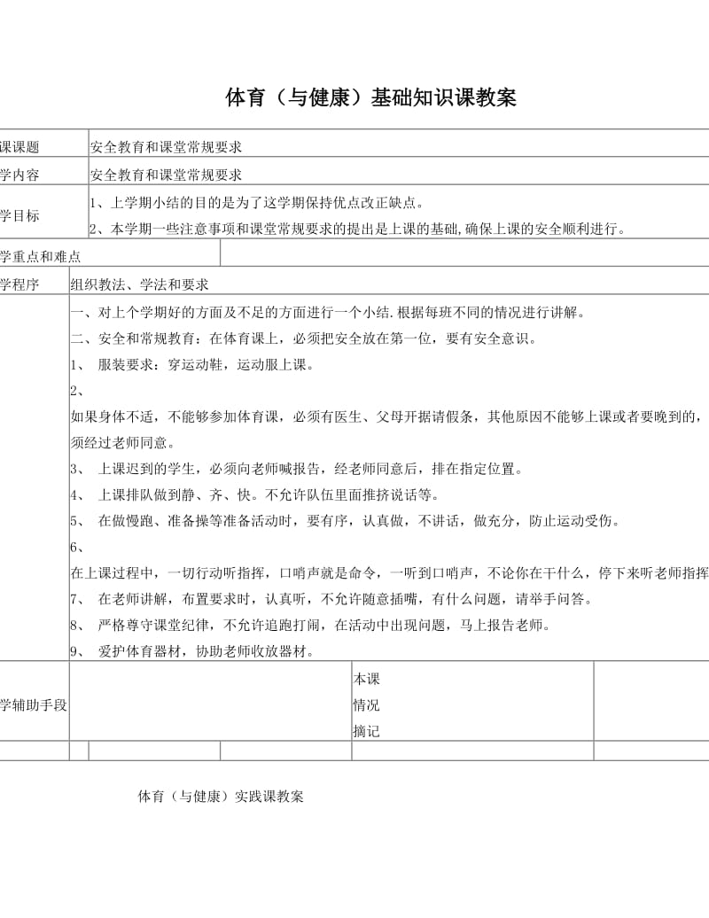 最新六年级下教案(体育)名师优秀教案.doc_第1页