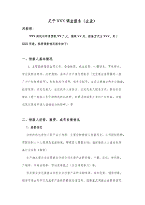 最新小额贷款股份有限公司调查报告(企业).docx