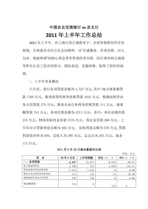 最新中国农业发展银行某支行上半年工作总结汇编.docx