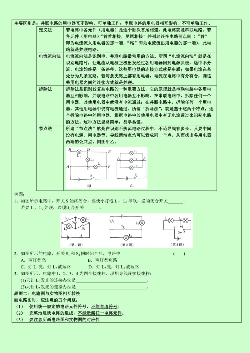 最新苏教版九年级物理《电路初探》知识点优秀名师资料.doc_第2页