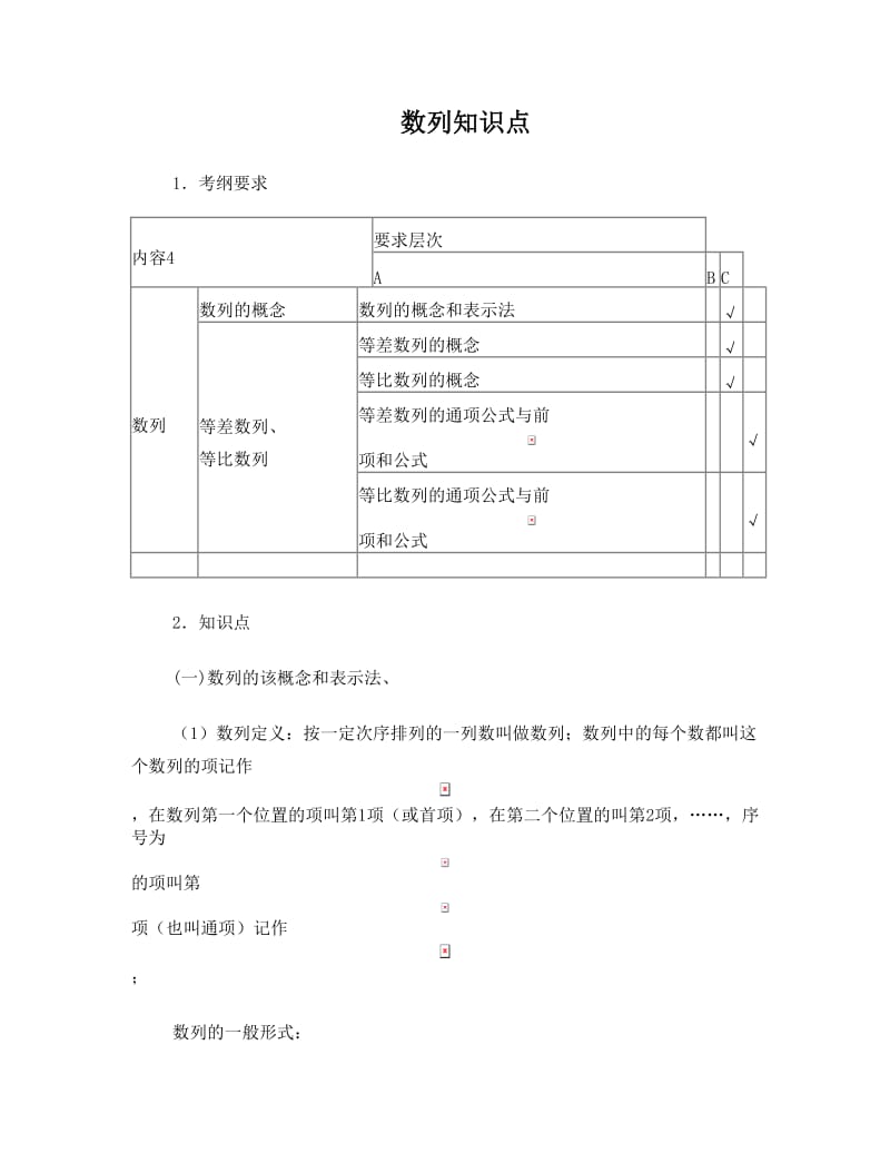 最新高考文科数列知识点总结优秀名师资料.doc_第1页