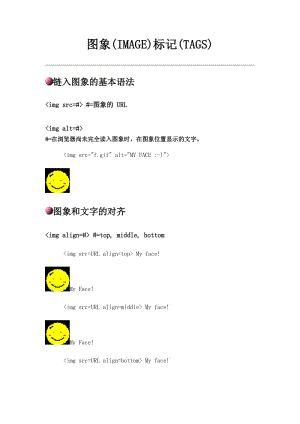 最新HTML 语言教程--第四章 图象(IMAGE)标记(TAGS)汇编.doc