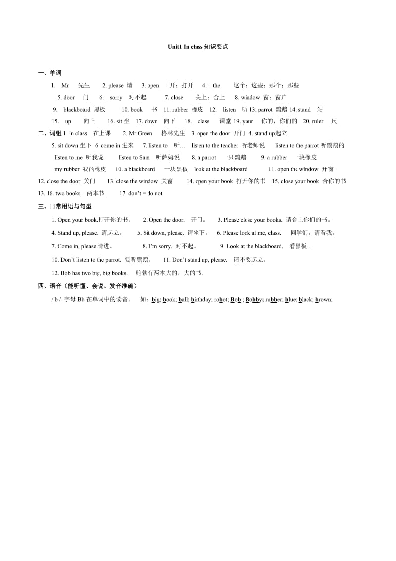 最新苏教版三年级下册英语知识点归类优秀名师资料.doc_第1页