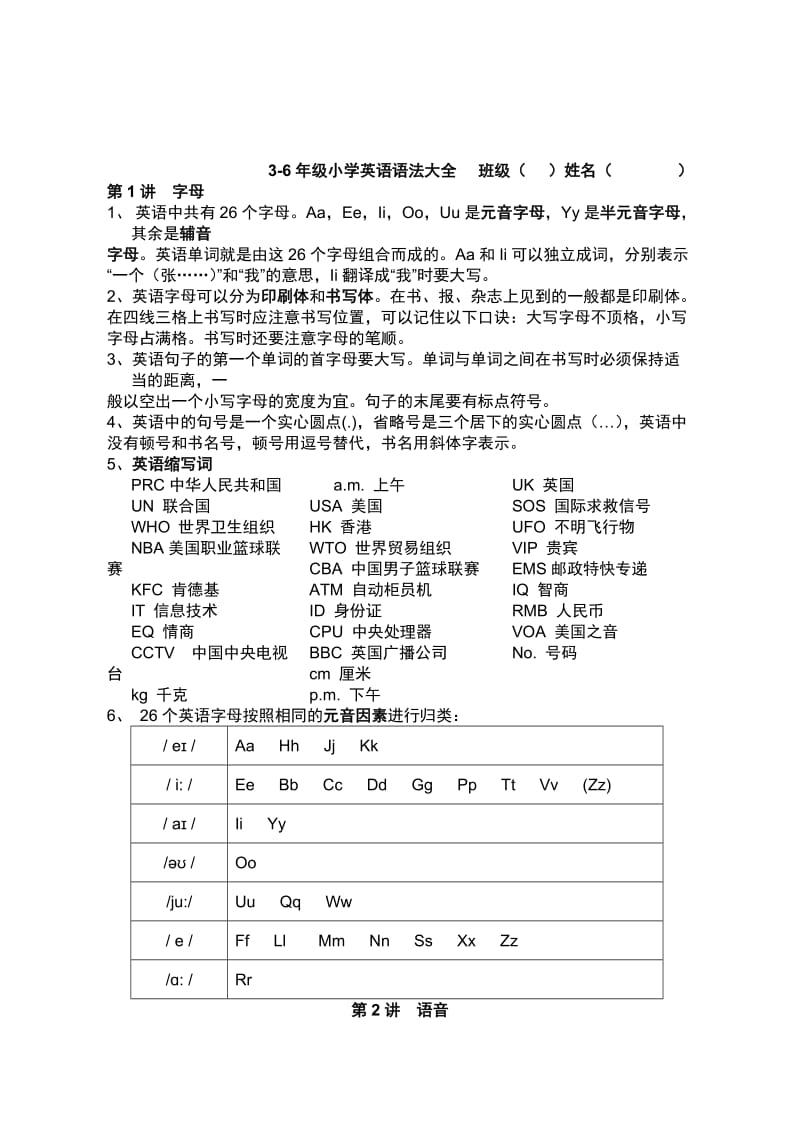 最新苏教版3-6年级小学英语语法大全-经典全面优秀名师资料.doc_第1页