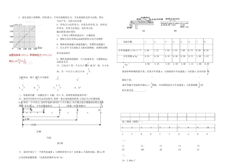 山西省太原市第五中学2017_2018学年高二物理下学期5月月考试题2018060802161.wps_第2页