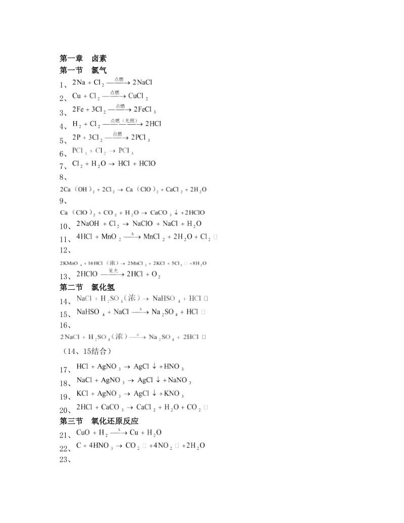 最新高中化学方程式大全!优秀名师资料.doc_第1页