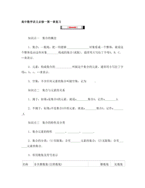 最新高中数学必修1知识点总结及题型优秀名师资料.doc