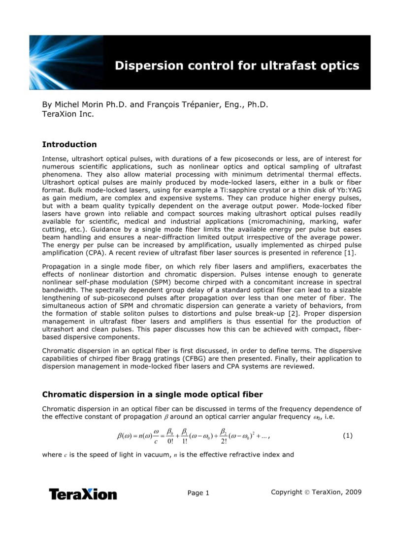 Whitepape-Dispersioncontrolforultrafastoptics.pdf_第1页