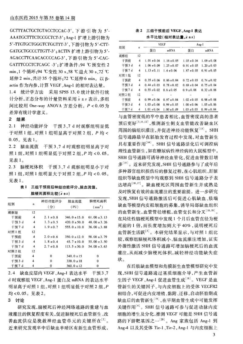 SHH对MCAO模型大鼠血管新生的影响及作用机制-论文.pdf_第3页