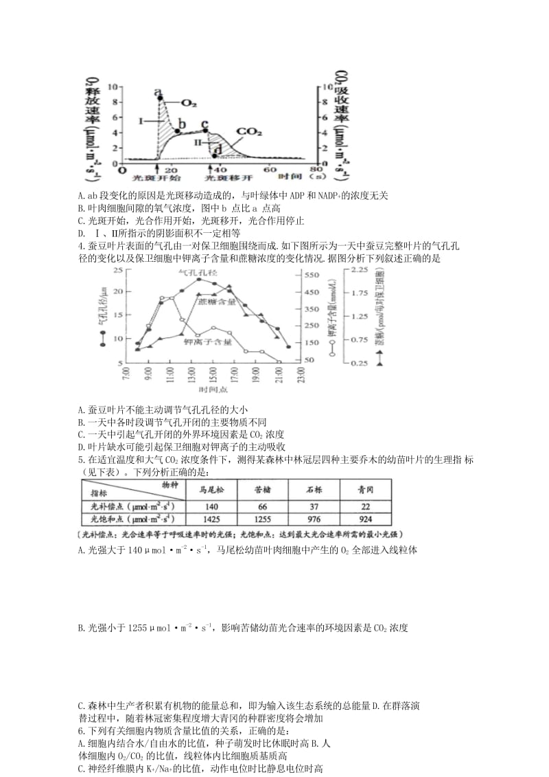 广东省深圳市高级中学2017_2018学年高二生物下学期期中试题201806060244.wps_第3页