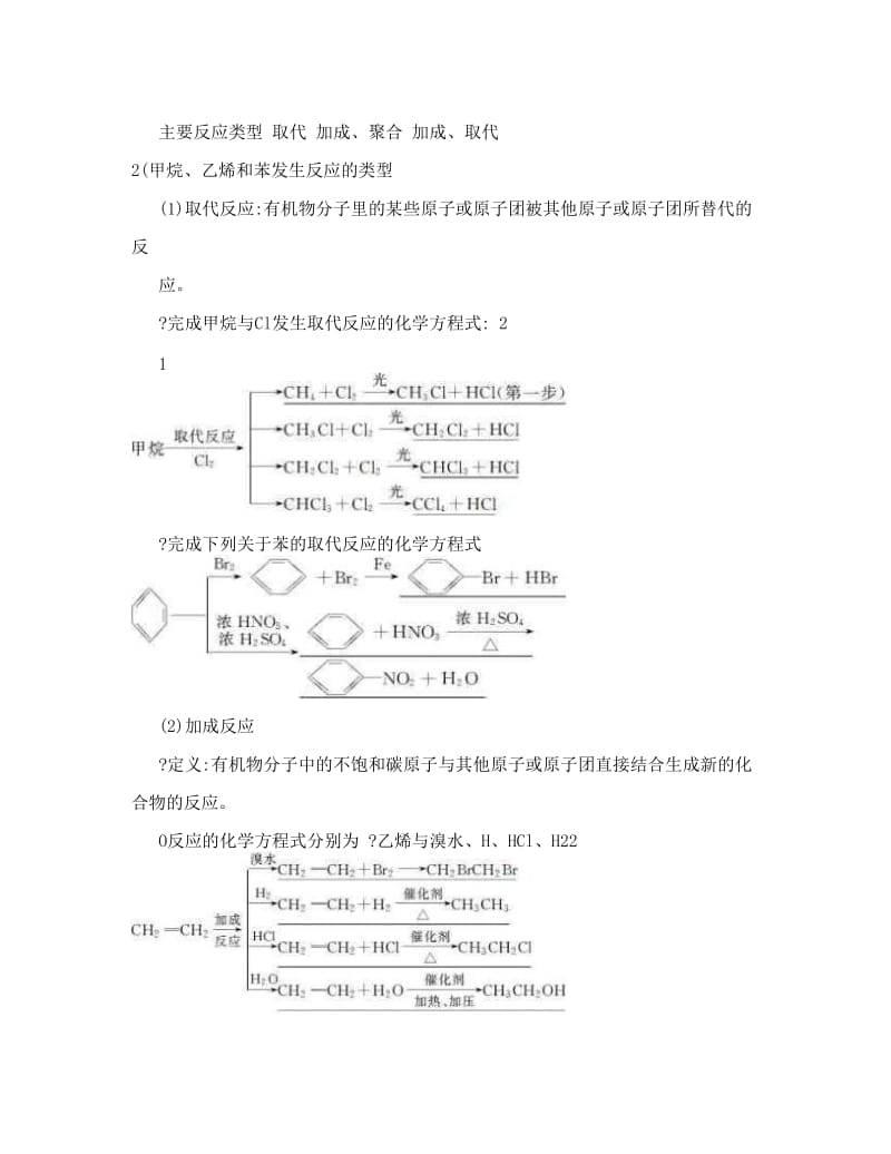 最新【步步高】届高三化学一轮总复习+第九章+第1讲+甲烷、乙烯、苯　煤、石油、天然气的综合利用+新人教版优秀名师资料.doc_第2页