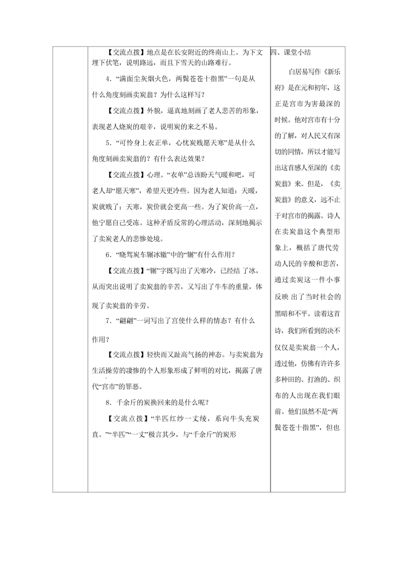 陕西省山阳县八年级语文下册第六单元24卖炭翁导学案新人教版201806011116.wps_第3页