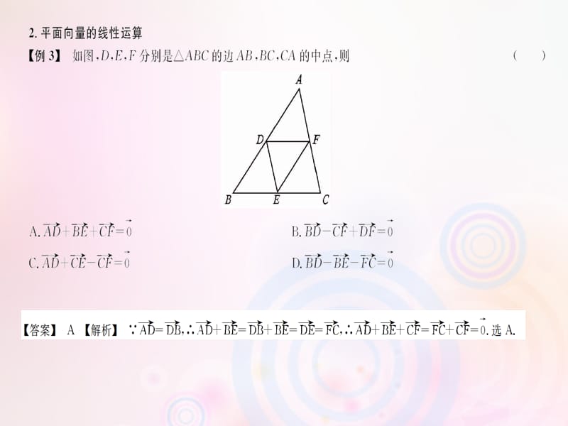 2019高考数学总复习第1单元平面向量1.1平面向量的概念和线性运算习题课件.pptx_第3页