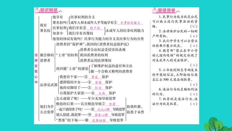 中考政治教材系统总复习八上第三单元法律在我心中课件人民版.pptx_第1页