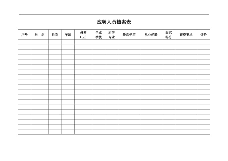 应聘人员档案表.doc_第1页