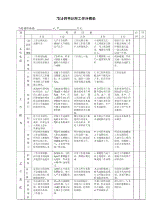 13项目销售经理工作评核表附件十三.doc