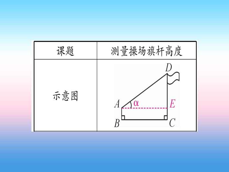 九年级数学下册直角三角形的边角关系1.6《利用三角函数测高》课堂导练课件（含2018中考真题）（新版）北师大版.pptx_第3页