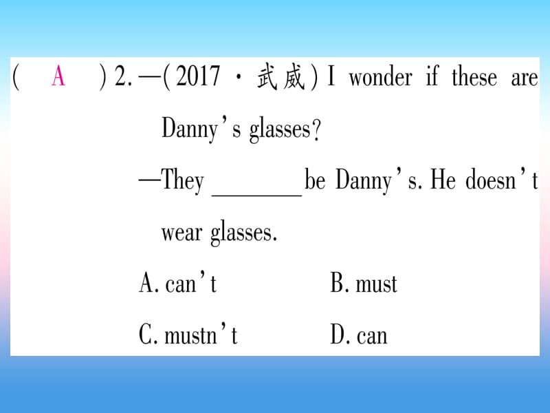 九年级英语全册寒假作业Unit8ItmustbelongtoCarla课堂导练课件（含2018中考真题）（新版）人教新目标版.pptx_第3页