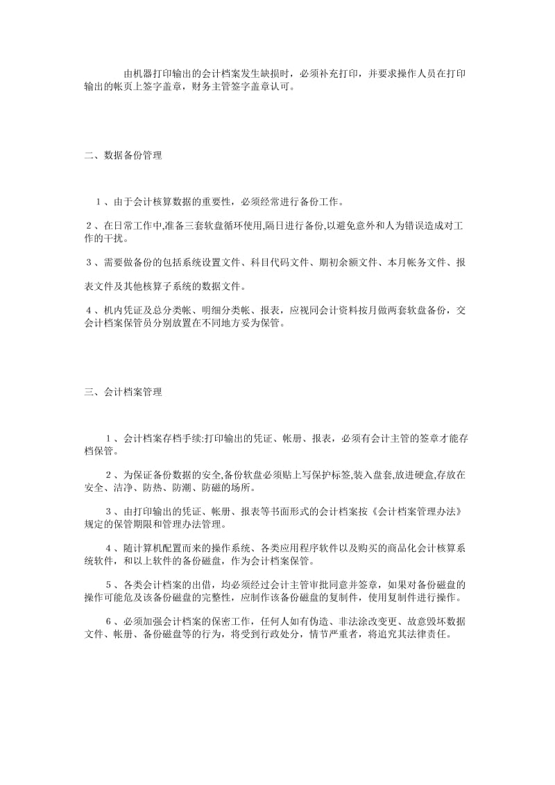 会计电算化系统会计档案管理制度（doc样本）.doc_第2页