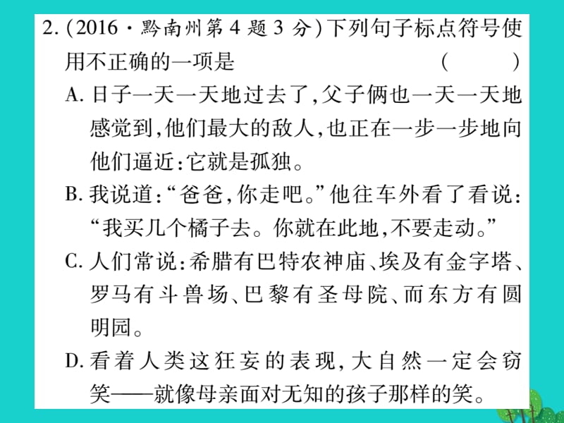 中考语文第二轮专题突破复习专题四标点符号的使用课件.pptx_第2页