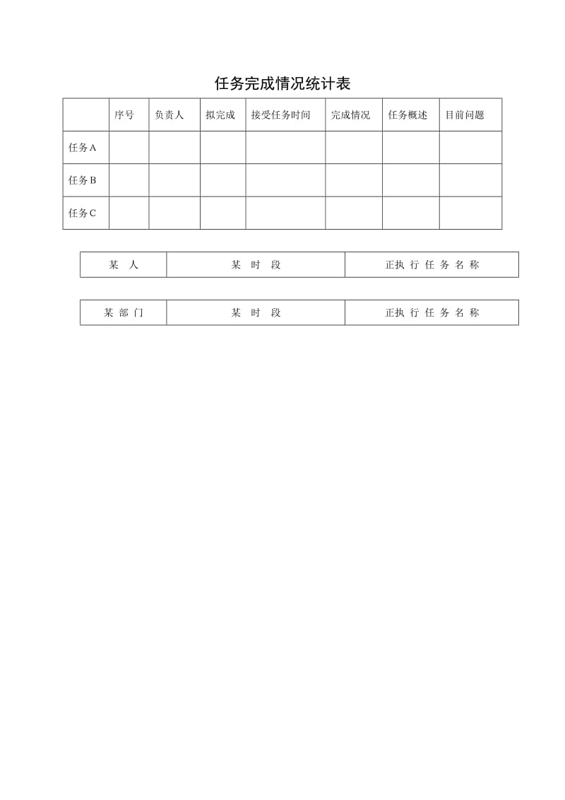 任务完成情况统计（表格模板、doc格式）.doc_第1页