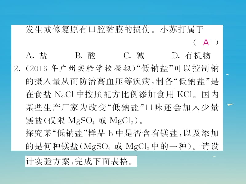 九年级化学下册第11单元盐化肥重点热点专练与易错易混专攻课件（新版）新人教版.pptx_第1页