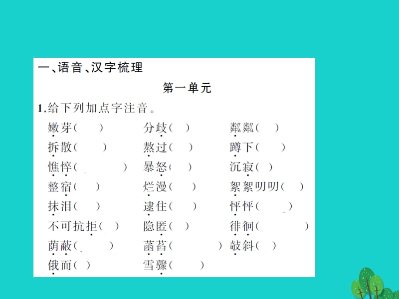 中考语文第一部分教材知识梳理现代文、诗词（七上）课件新人教版.pptx_第1页