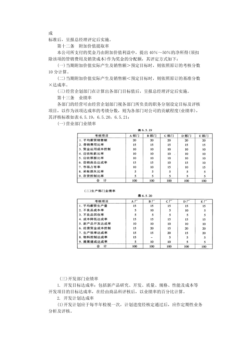 家电制造业绩效奖金制度（制度范本、doc格式）.doc_第3页